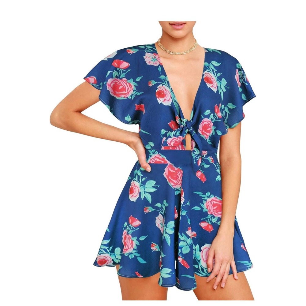 Tie Front‎ Romper (Small)